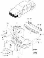 ЗАГЛУШКА БАМПЕРА 0K2A150C20XX HYUNDAI
