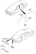 МОЛДИНГ ДВЕРИ 863633F000 HYUNDAI