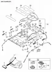 Клипса Cerato 09- потолка. 0BF7068865 HYUNDAI