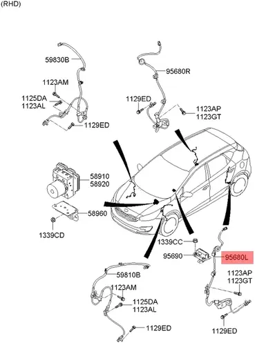 Датчик ABS MOBIS 59910A6450