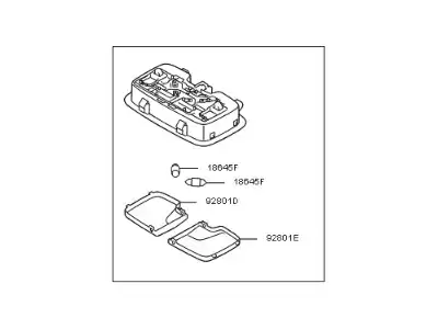 Лампа салона 928503R00087 MOBIS