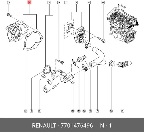 Автодеталь 7701476496 RENAULT