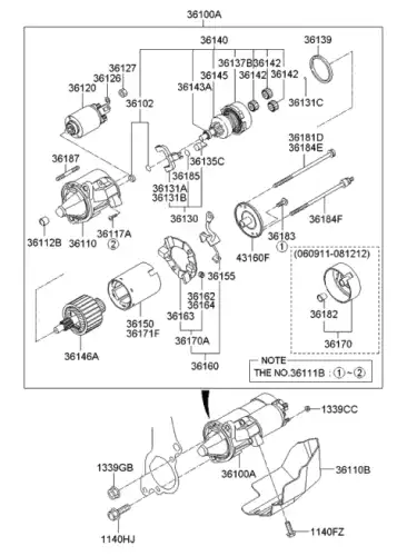 кожух стартера/bracket-starter rr 3618023070 MOBIS