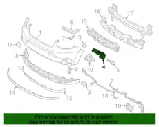 кузовной кронштейн крепления бампера 86554E4000 MOBIS