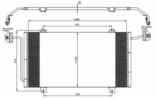 Радиатор кондиционера (конденсатор) NRF 35908