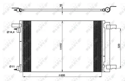 Радиатор кондиционера (конденсатор) NRF 35948