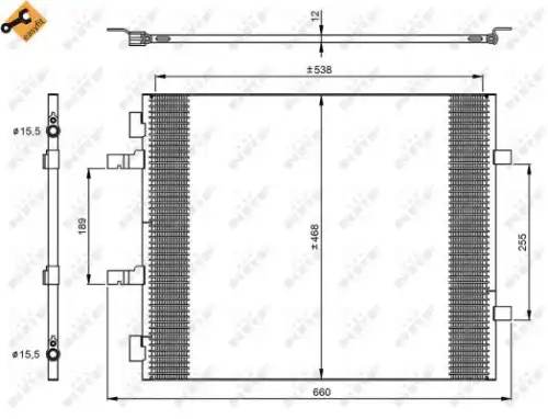 Радиатор кондиционера (конденсатор) NRF 35960