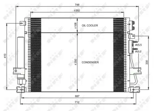 Радиатор кондиционера (конденсатор) NRF 35966
