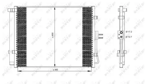 Радиатор кондиционера (конденсатор) NRF 35984