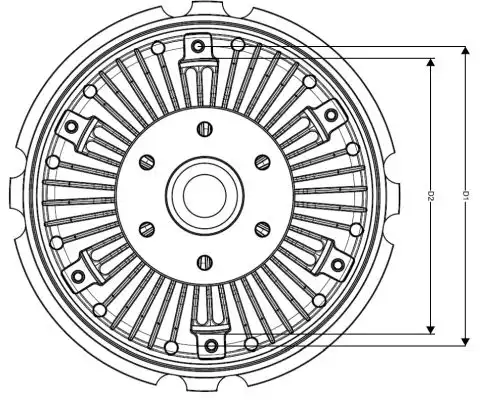 Fan Clutch/ 15,5kg/ 49029 NRF