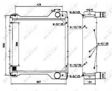 Радиатор системы охлаждения двигателя NRF 52105
