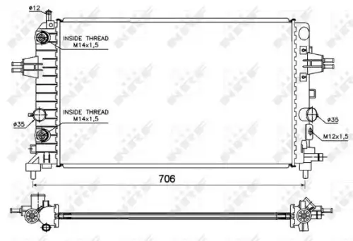 Радиатор кондиционера (конденсатор) NRF 53144