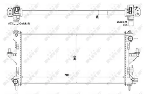 Радиатор кондиционера (конденсатор) NRF 53199