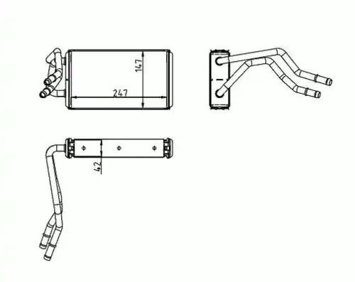 Радиатор печки NRF 54227