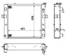 Радиатор системы охлаждения двигателя NRF 52279A