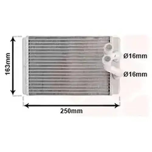 Радиатор печки VAN WEZEL 82006232