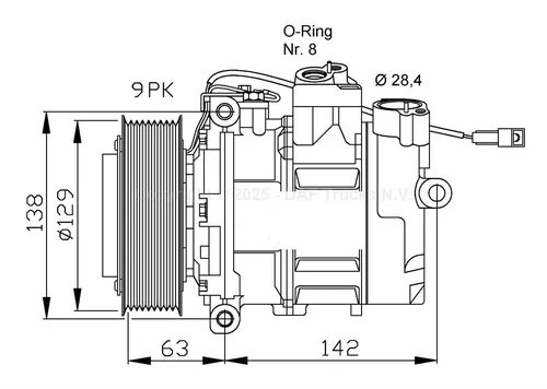 компрессор кондиционера MB OM501/502LA 1530136 TRP