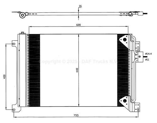 Радиатор кондиционера (конденсатор) TRP 1530184