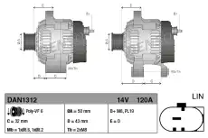 Генератор DENSO DAN1312