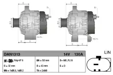Генератор DENSO DAN1313
