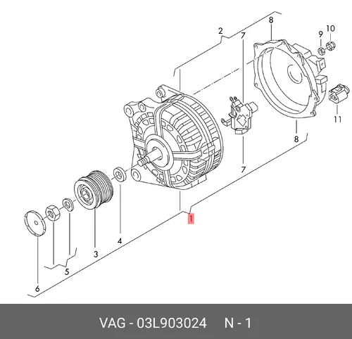 Генератор VAG 03L903024