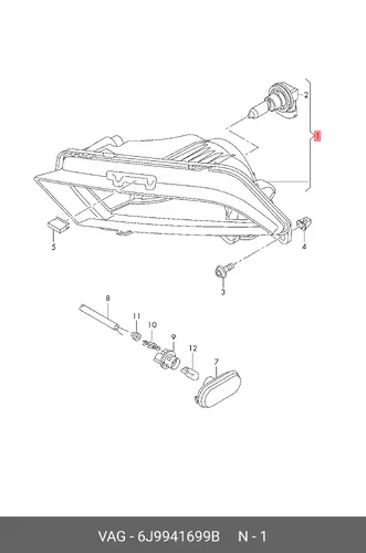 Фара противотуманная VAG 6J9941699B