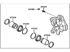Суппорт тормозной 4773030470 TOYOTA / LEXUS