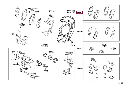 Тормозные колодки дисковые TOYOTA / LEXUS 0446548110
