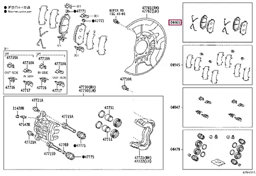 Тормозные колодки дисковые TOYOTA / LEXUS 0446548170