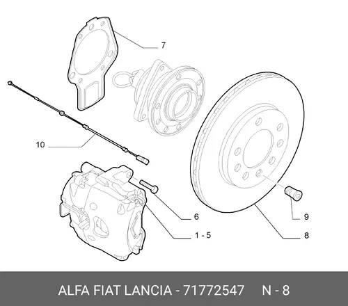 Тормозной диск FIAT 71772547