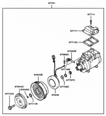 Компрессор кондиционера 977012C600 HYUNDAI