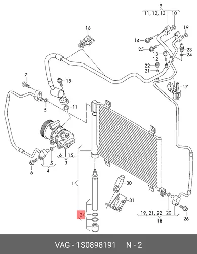 Осушитель кондиционера VAG 1S0898191