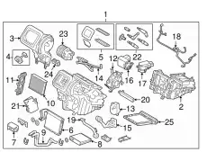 Испаритель кондиционера LR004007 LAND ROVER