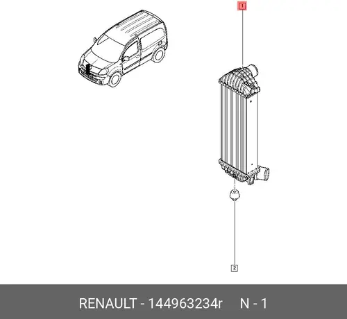 Интеркулер RENAULT 144963234R