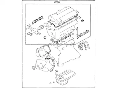 GASKET KIT-ENGINE OVERHAUL, HYUNDAI TIBURON(RD) 96-99 2091023B01