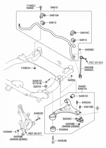 Рычаг подвески HYUNDAI / KIA 545013S100