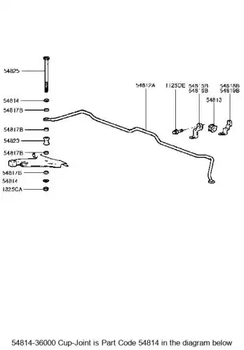 CUP-JOINT, HYUNDAI EXCEL-2(X-2) 5481436000