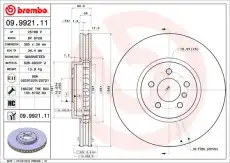 Тормозной диск BREMBO 09.9921.11 вентилируемый передняя ось