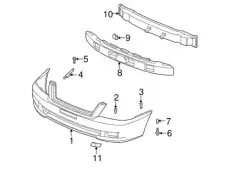 Усилитель бампера MOBIS 865303C000