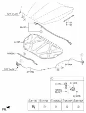 Амортизатор (упор) багажника MOBIS 811713R050