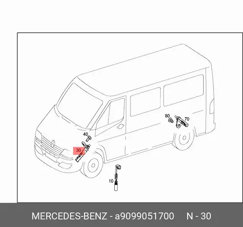 Датчик ABS MB 9099051700