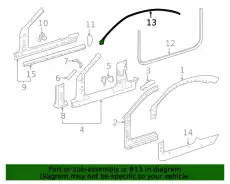 Уплотнитель двери MB 217 720 04 01