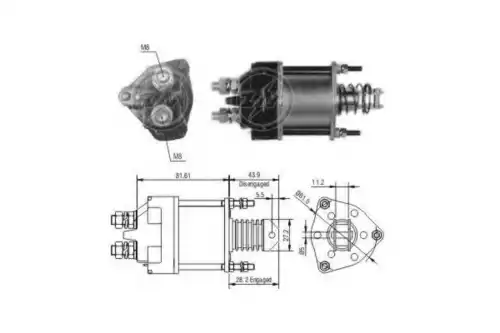 реле втягивающее!\ Lada 2101-2121 1.2-1.7 <96 ZM1-650 ERA