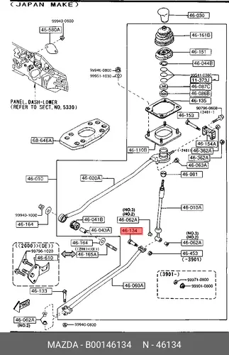  БОЛТ B001-46-134 MAZDA