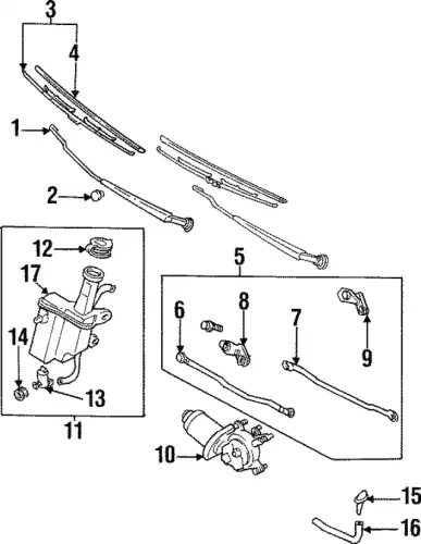 BC1M-67-361B Рычаг стеклоочистителя MAZDA