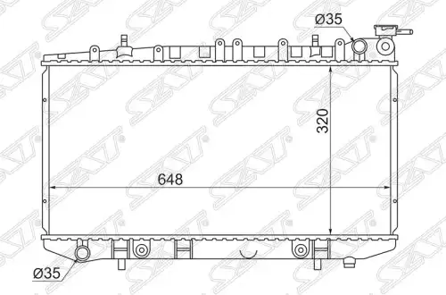 Радиатор системы охлаждения двигателя SAT NS0001-14