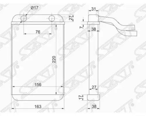 Радиатор печки SAT ST-TY89-395-0
