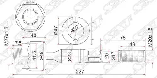 Рулевая тяга SAT ST-45503-69025
