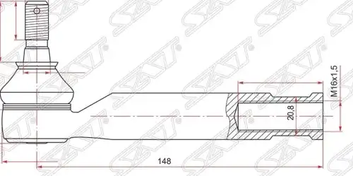 Рулевой наконечник SAT ST-45046-29425