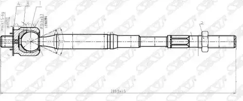 Рулевая тяга SAT ST-45503-09400